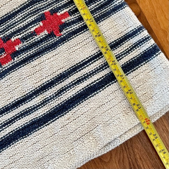 Ralph Lauren Women Pullover Sweater XS Beige Red Navy Aztec Lightweight Cotton - Picture 5 of 6